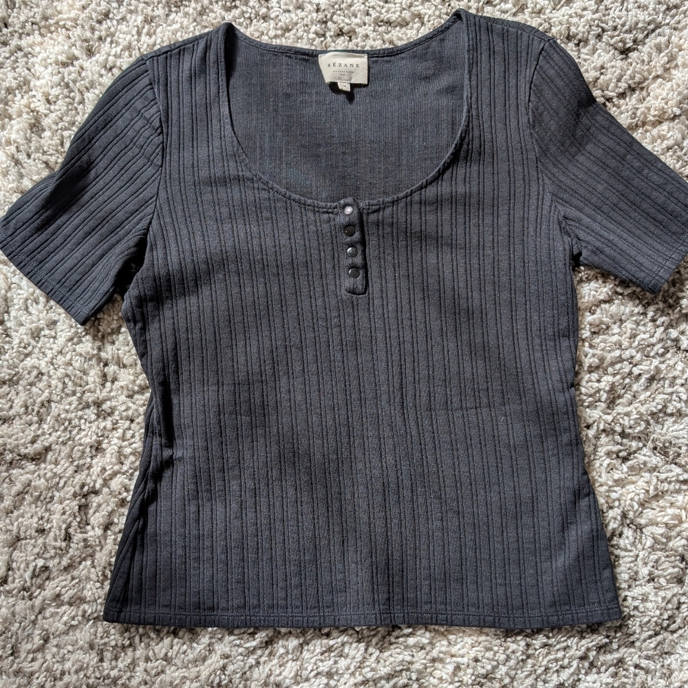 Black Sezane Top M
